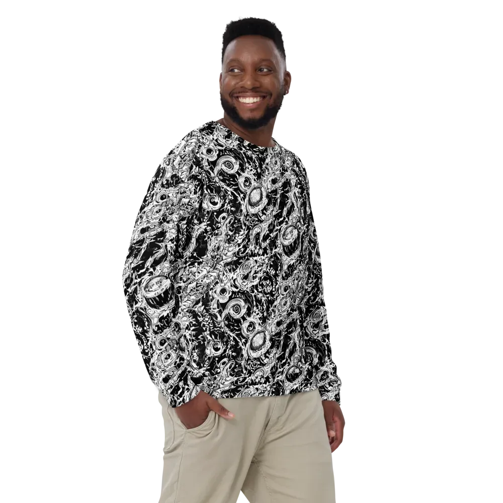 Monochrome Mayhem on Sweatshirt — Front