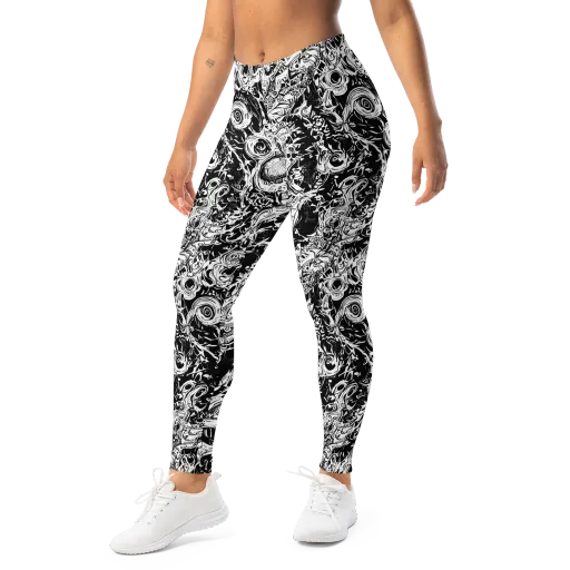 Monochrome Mayhem on a Leggings