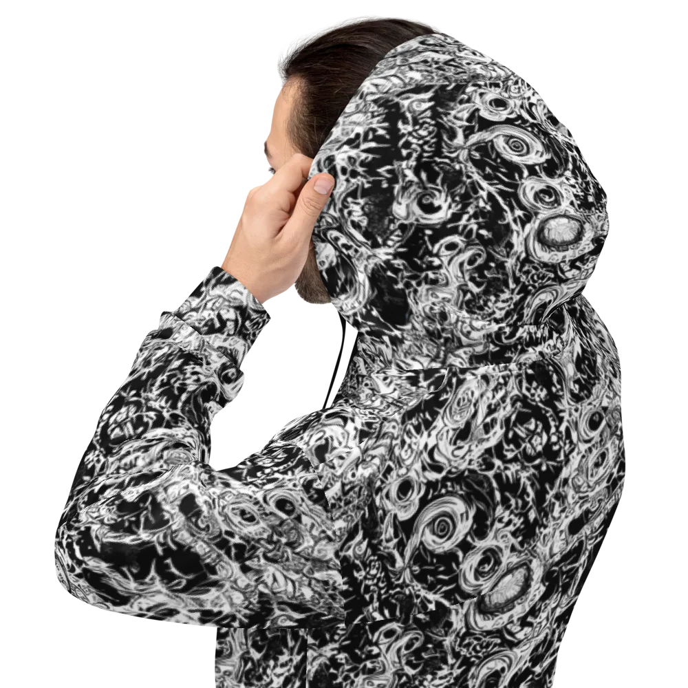 Monochrome Mayhem on Hoodie — Back