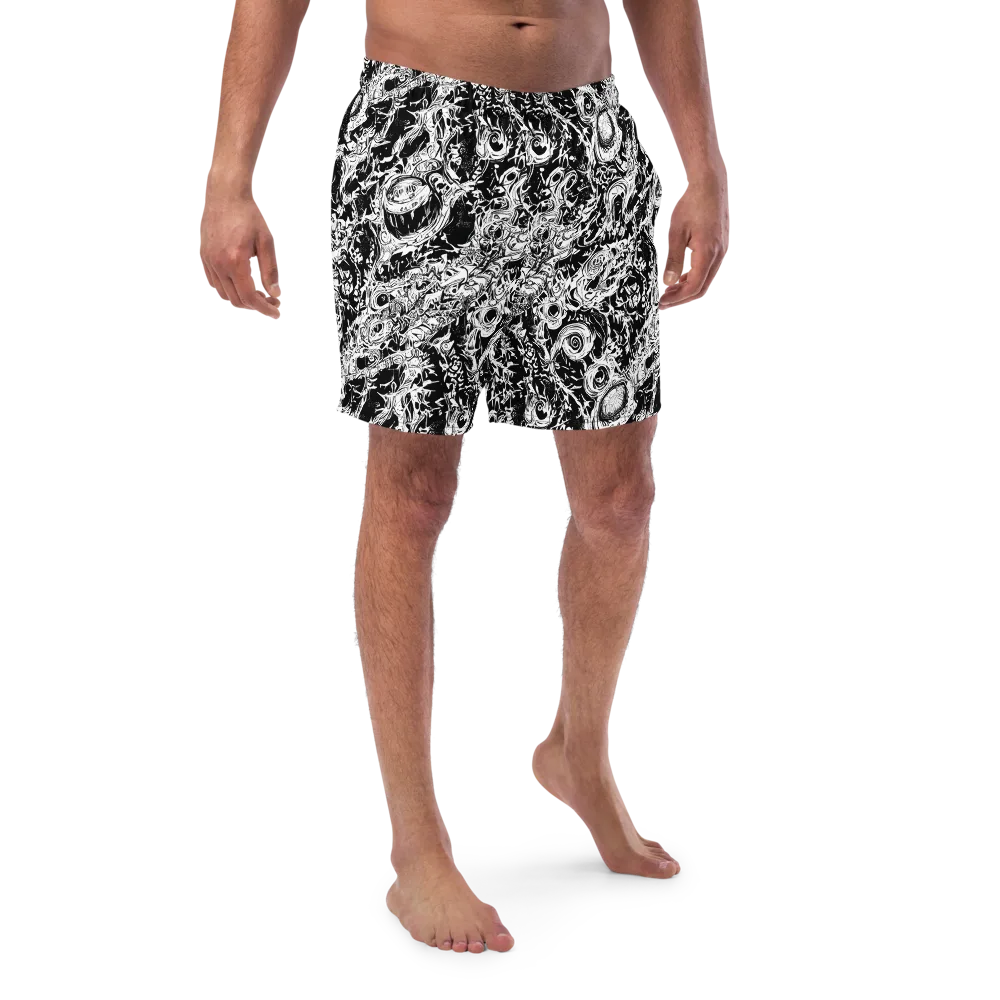 Monochrome Mayhem on Swim Trunks — Front