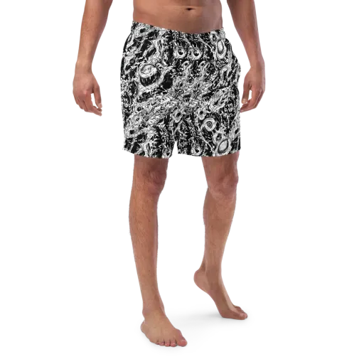Monochrome Mayhem on a Swim Trunks