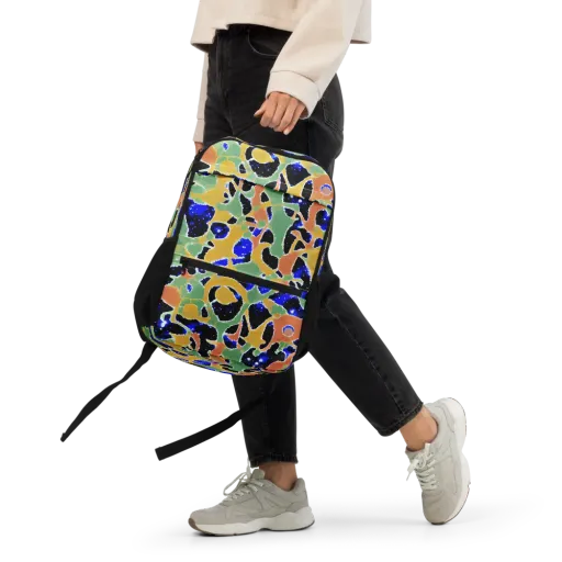 Cobalt Collage on a Utility Backpack