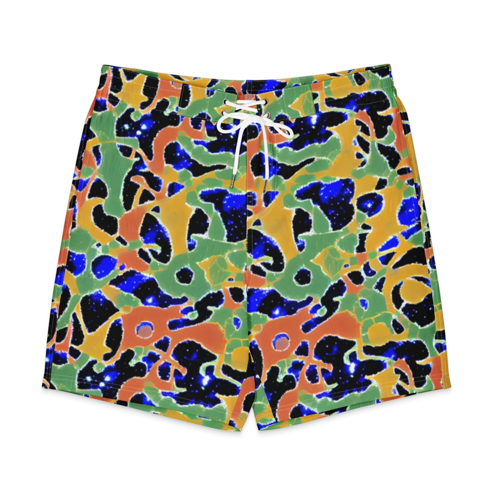 Cobalt Collage on Men's Board Shorts — Front