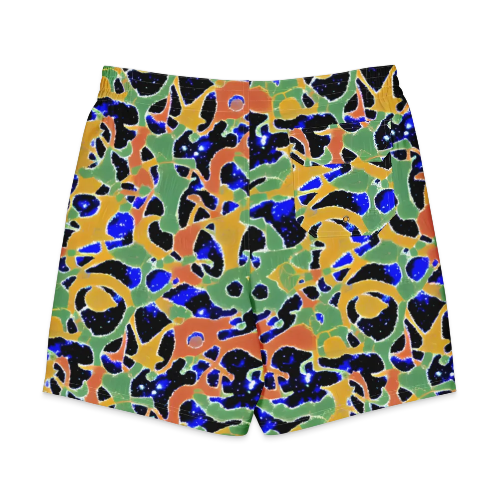 Cobalt Collage on Men's Board Shorts — Back