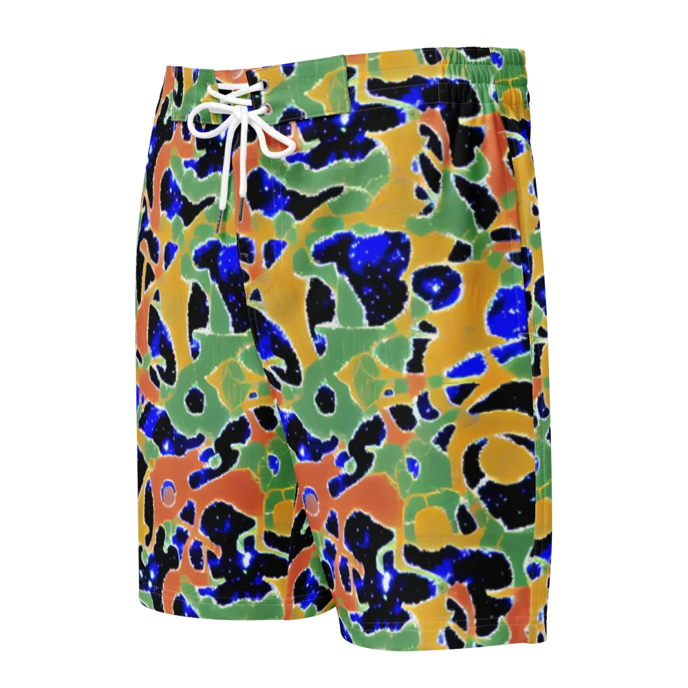Cobalt Collage on Men's Board Shorts — Front