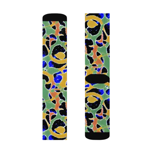 Cobalt Collage on a Socks