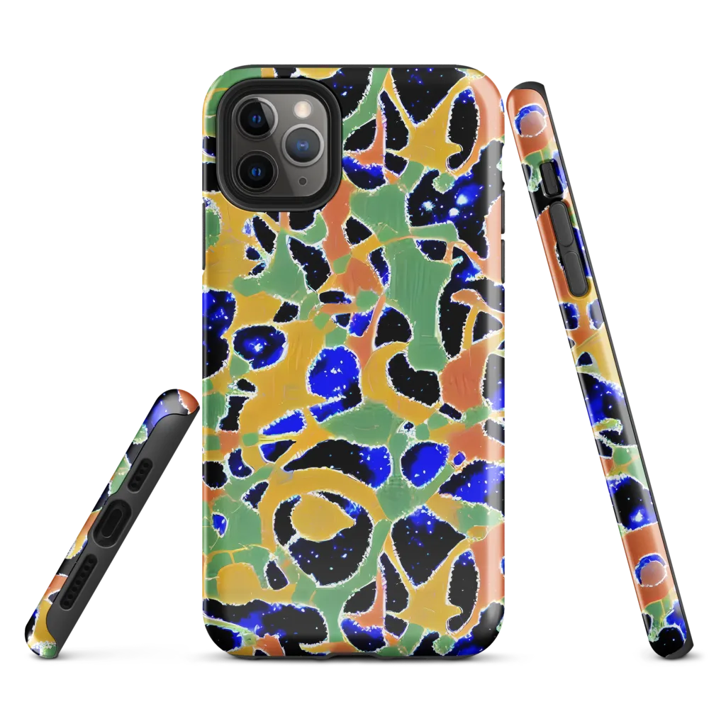Cobalt Collage on Tough Case for iPhone® — Front