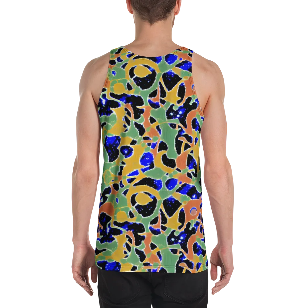 Cobalt Collage on Men's Tank Top — Back