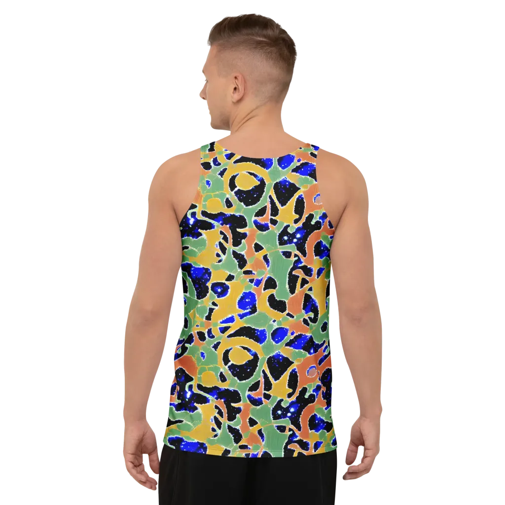 Cobalt Collage on Men's Tank Top — Back