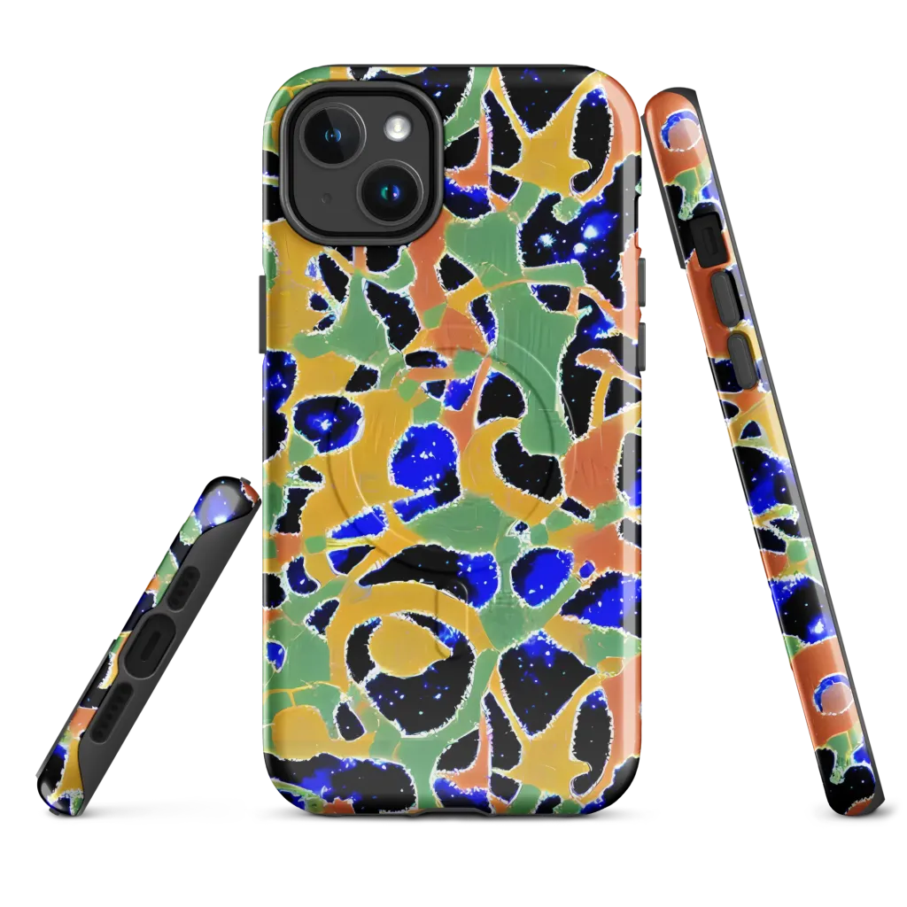 Cobalt Collage on MagSafe Tough Case for iPhone® — Front