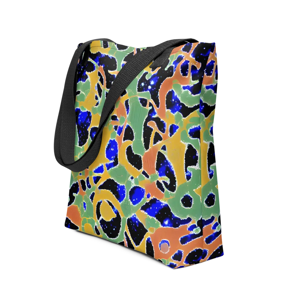 Cobalt Collage on Tote Bag — Front