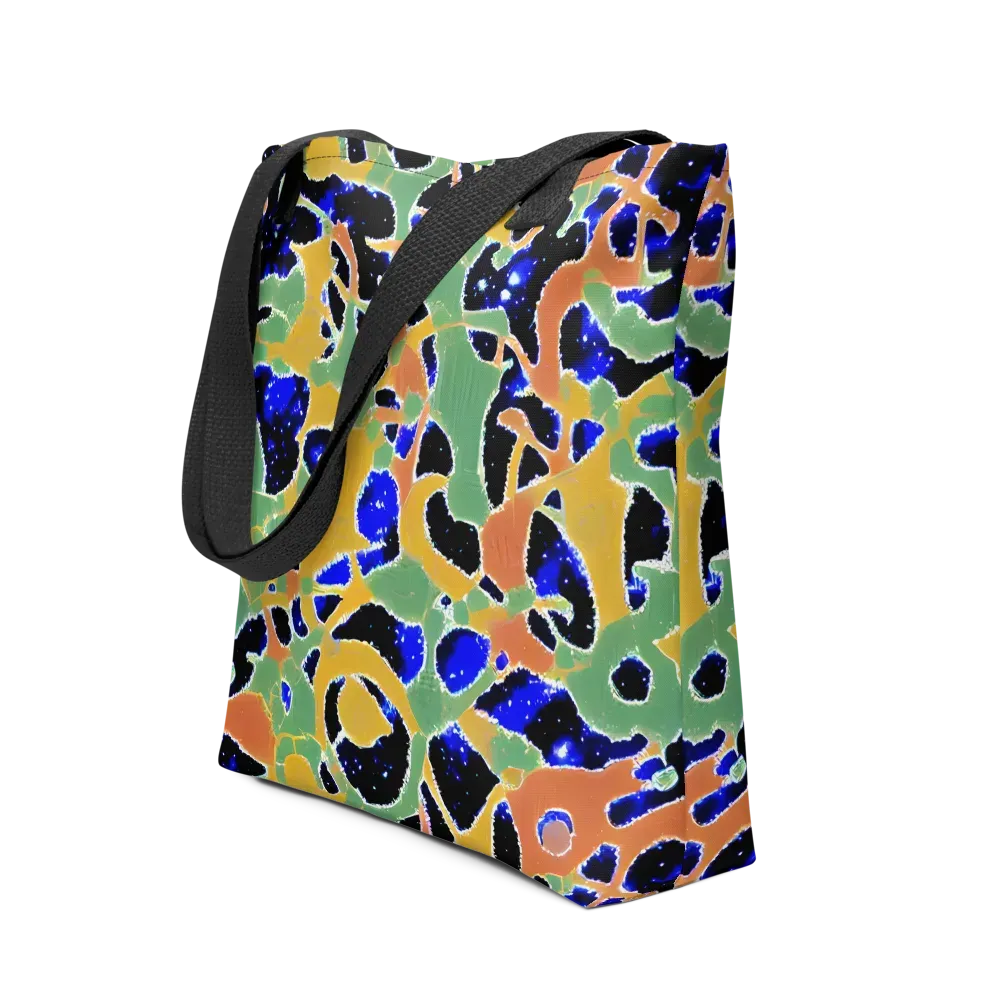 Cobalt Collage on Tote Bag — Front