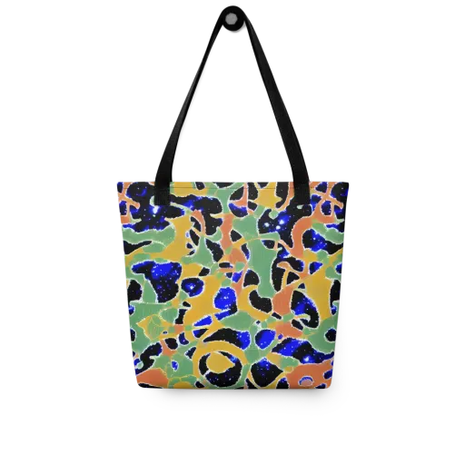 Cobalt Collage on a Tote Bag