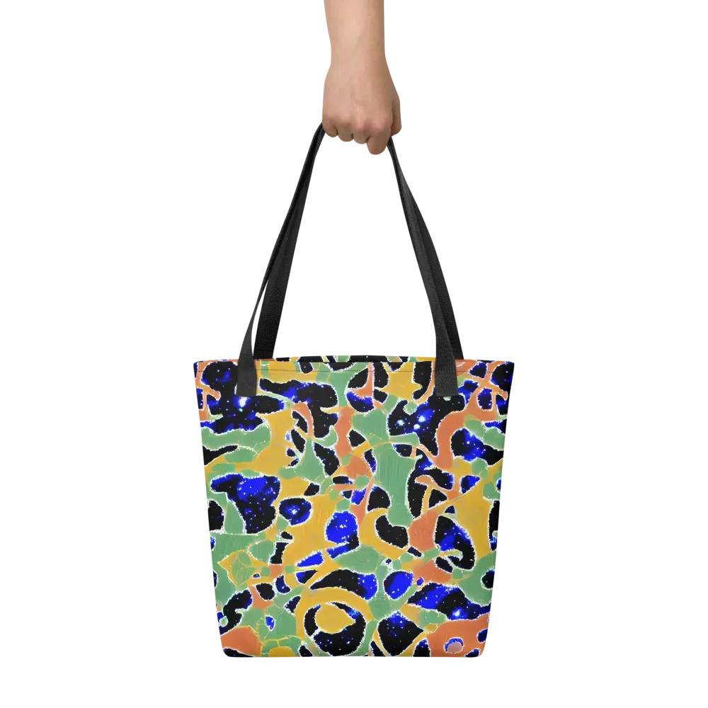 Cobalt Collage on Tote Bag — Front