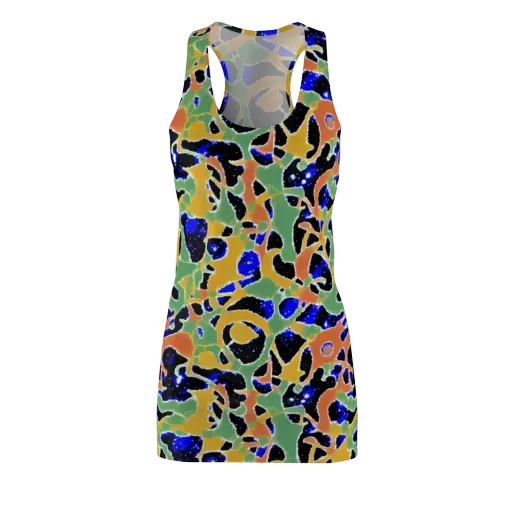 Cobalt Collage on a Racerback Dress