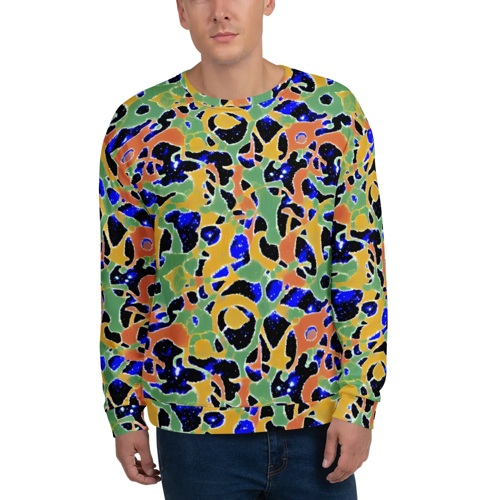 Cobalt Collage on Sweatshirt — Front