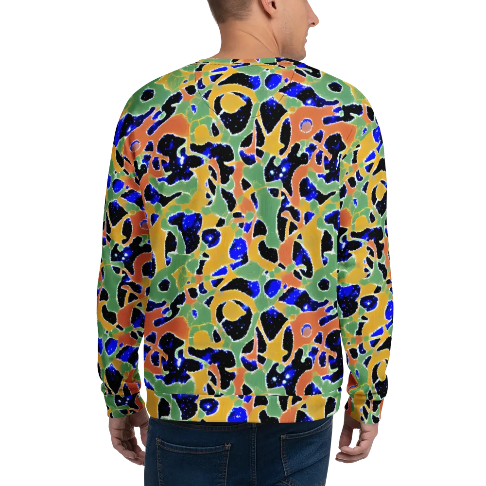 Cobalt Collage on Sweatshirt — Back