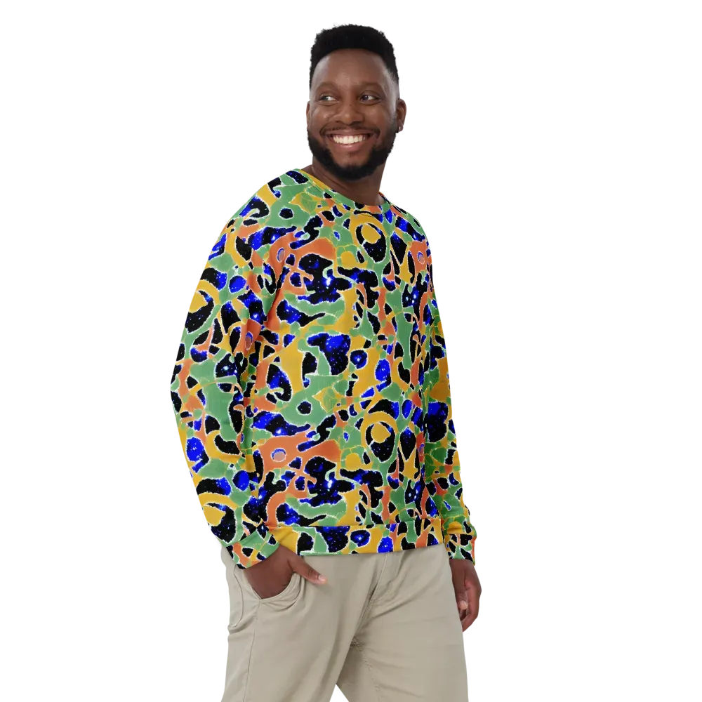 Cobalt Collage on Sweatshirt — Front