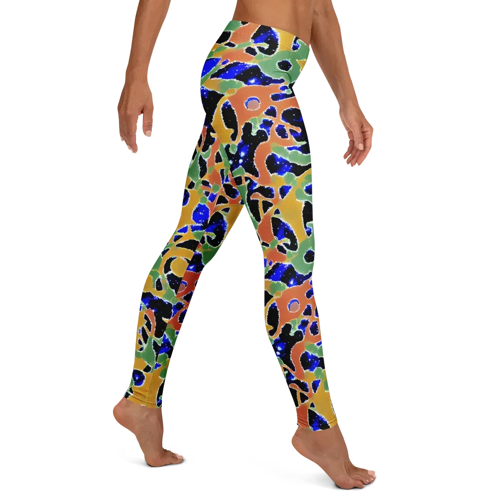 Cobalt Collage on Leggings — Right