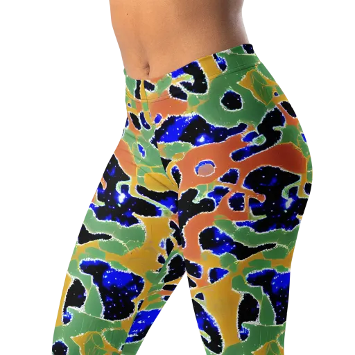 Cobalt Collage on a Leggings
