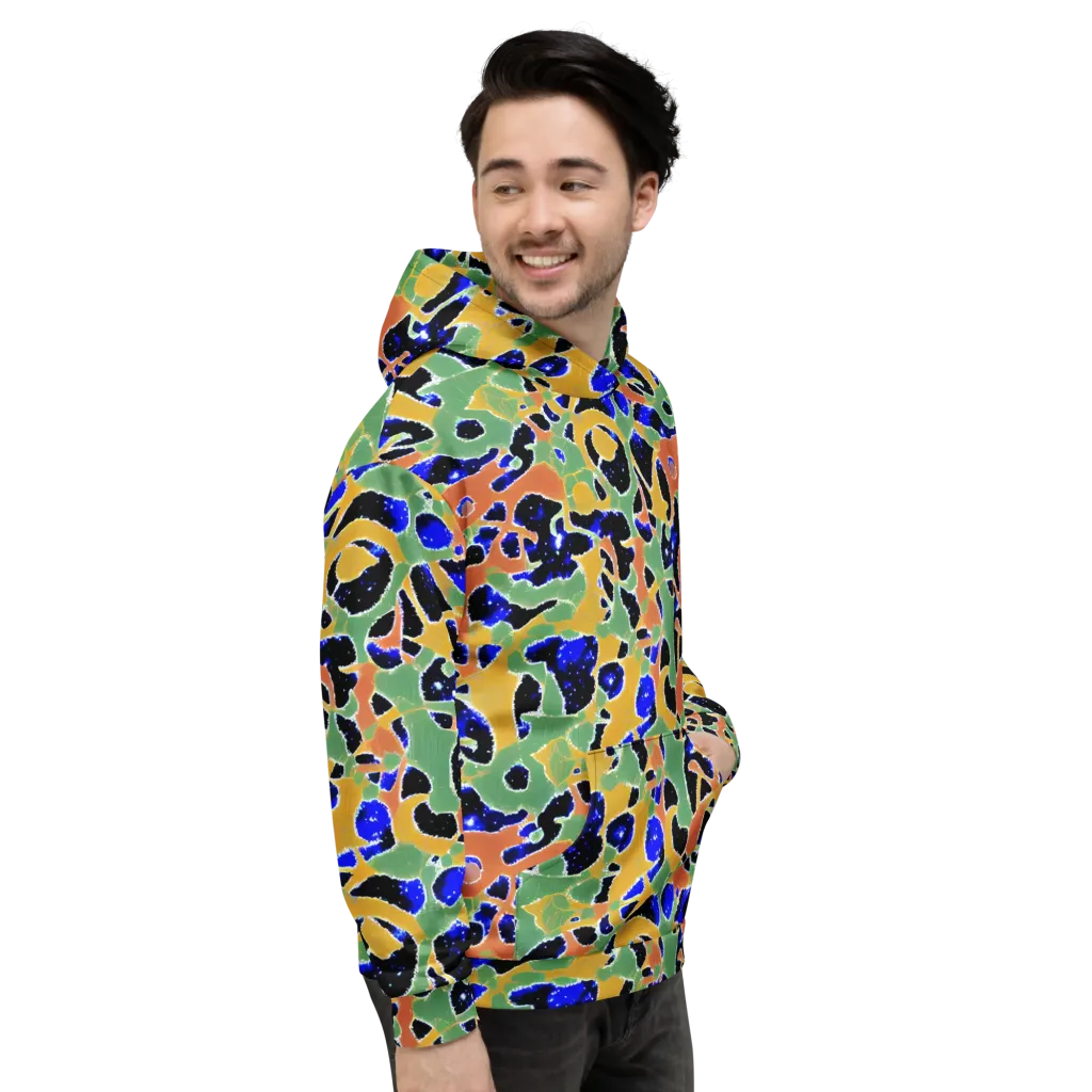 Cobalt Collage on Hoodie — Right