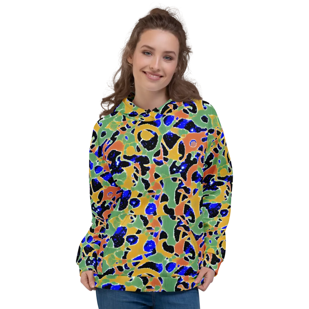 Cobalt Collage on Hoodie — Front