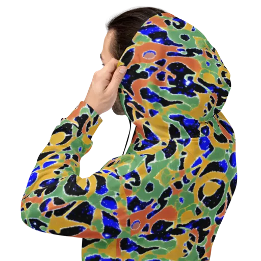 Cobalt Collage on a Hoodie