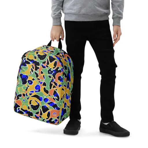 Cobalt Collage on a Minimalist Backpack