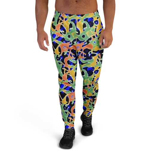 Cobalt Collage on a Men's Joggers