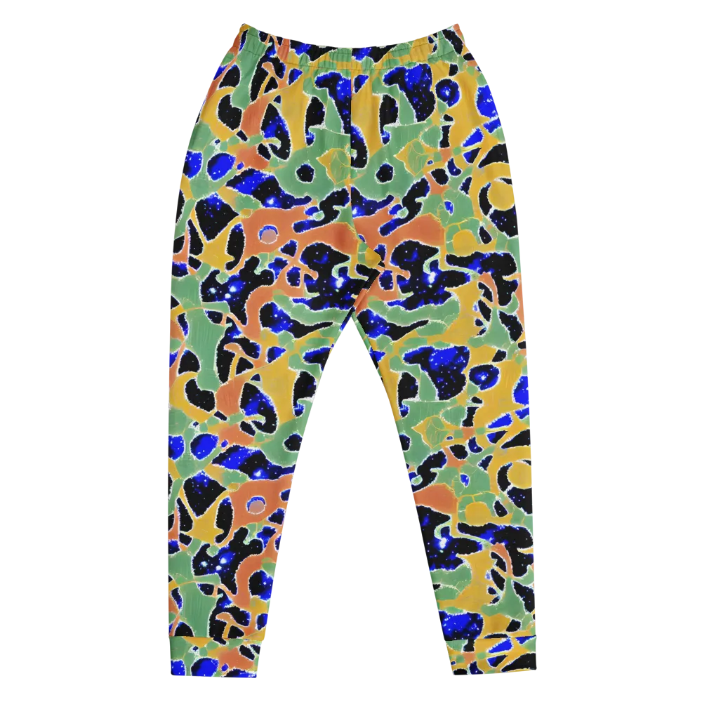 Cobalt Collage on Men's Joggers — Front
