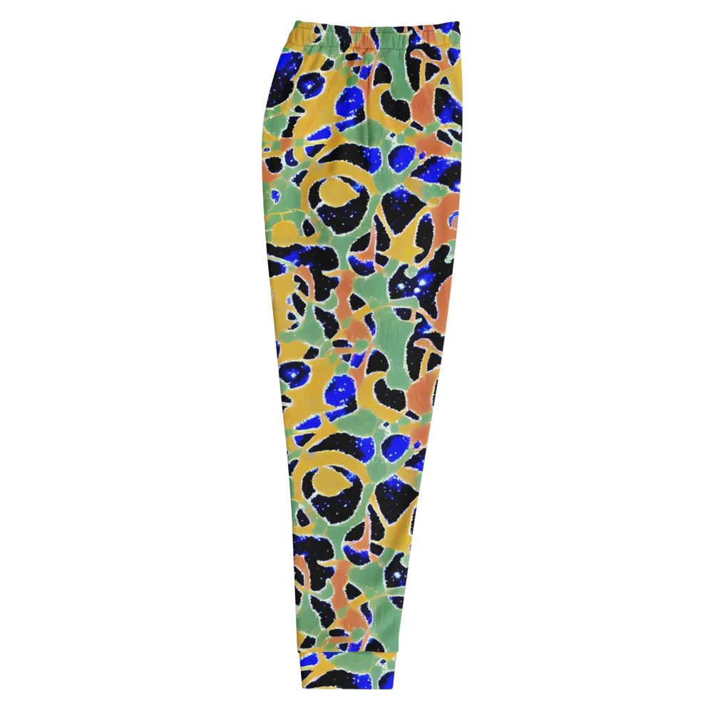 Cobalt Collage on Men's Joggers — Right