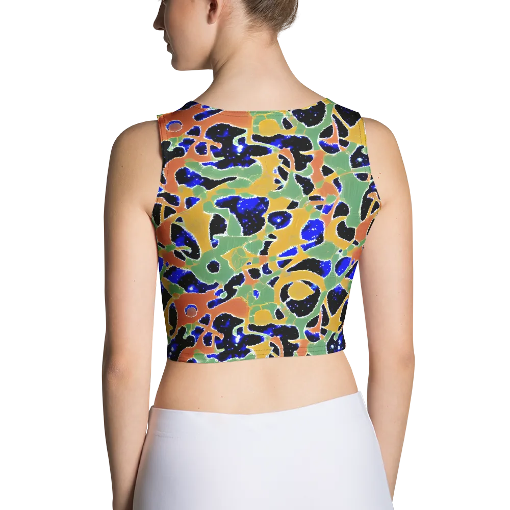 Cobalt Collage on Crop Top — Back