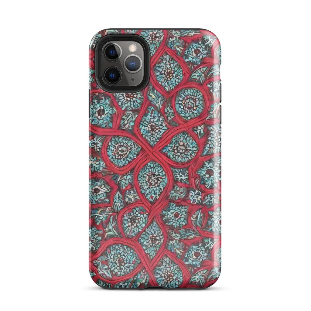 Crimson Mosaic on Tough Case for iPhone® — Front