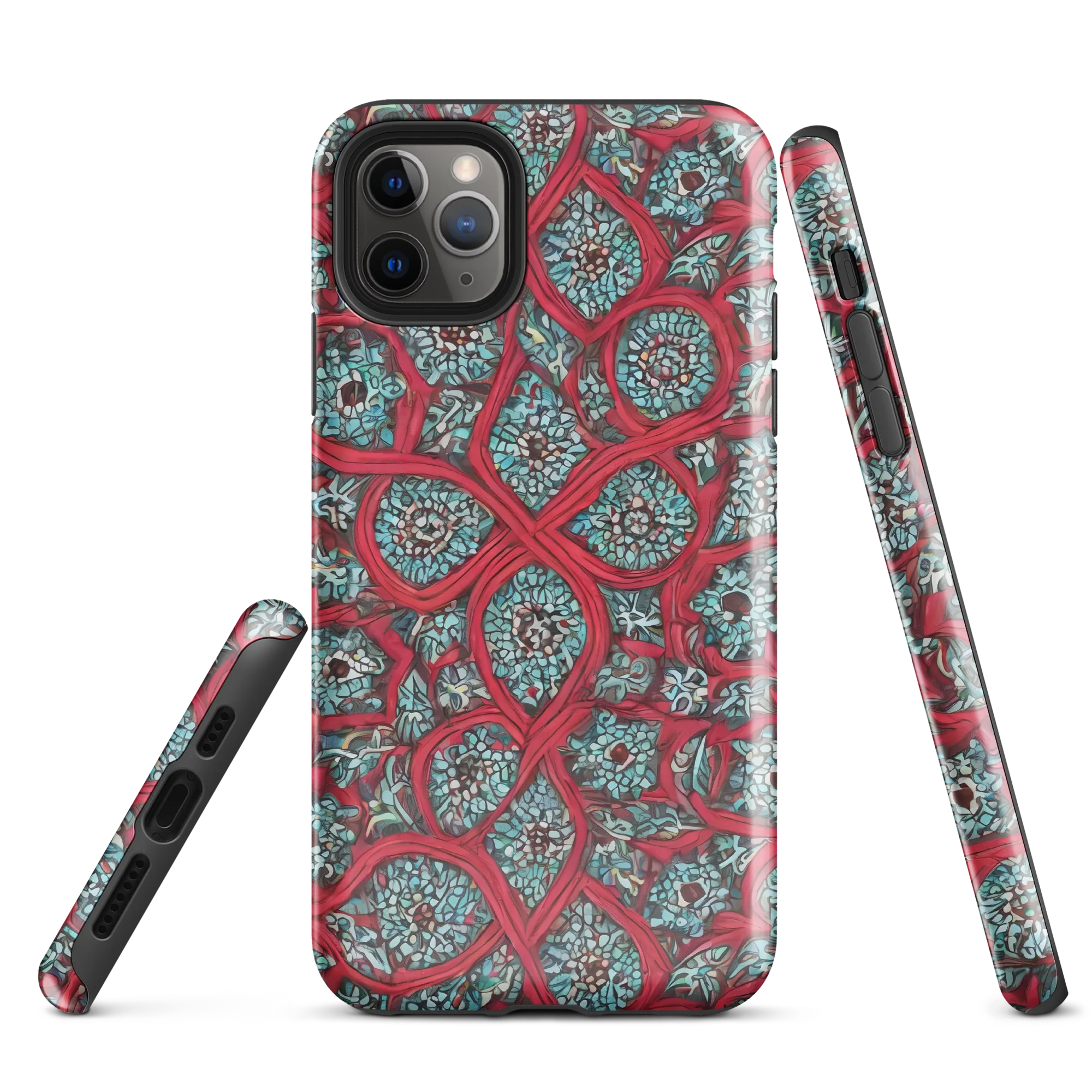 Crimson Mosaic on Tough Case for iPhone® — Front
