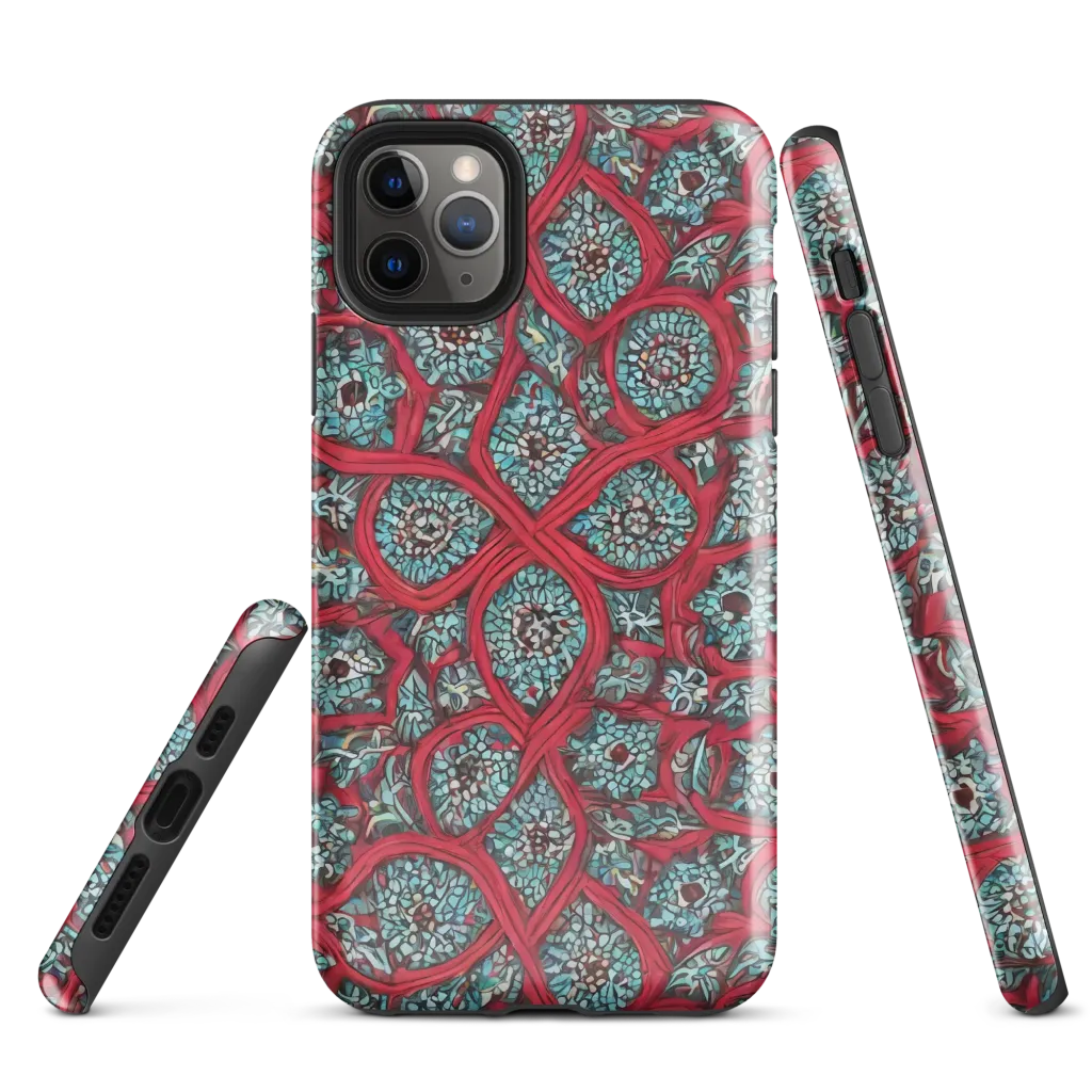 Crimson Mosaic on Tough Case for iPhone® — Front