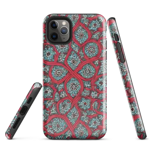 Crimson Mosaic on a Tough Case for iPhone®