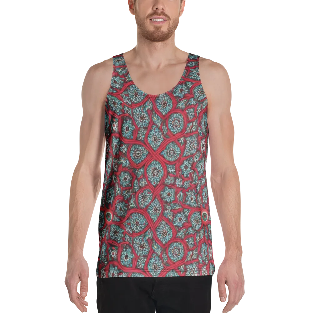 Crimson Mosaic on Men's Tank Top — Front