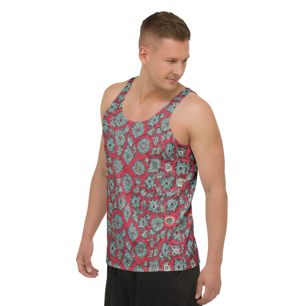 Crimson Mosaic on Men's Tank Top — Left Front