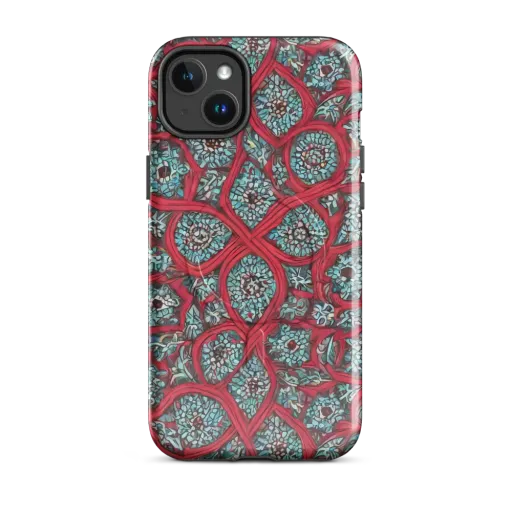 Crimson Mosaic on a MagSafe Tough Case for iPhone®