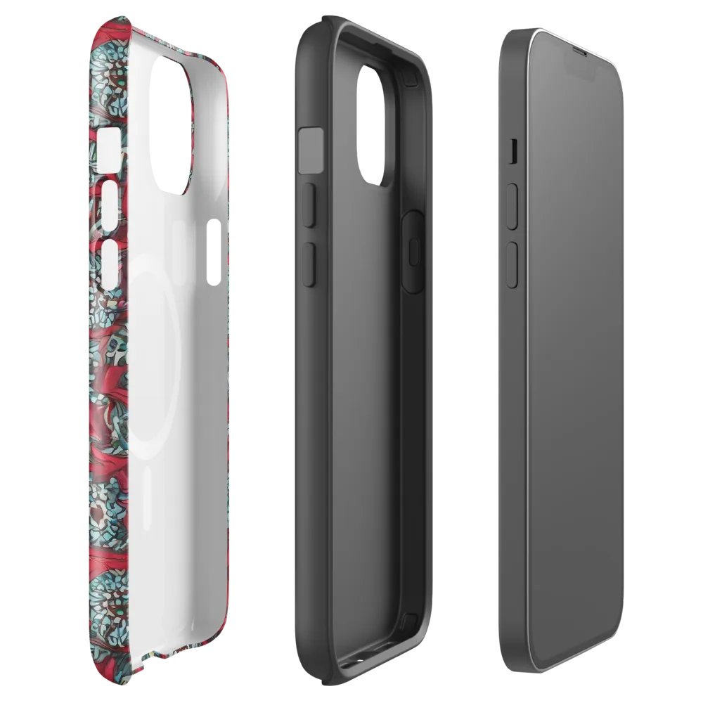 Crimson Mosaic on MagSafe Tough Case for iPhone® — Front