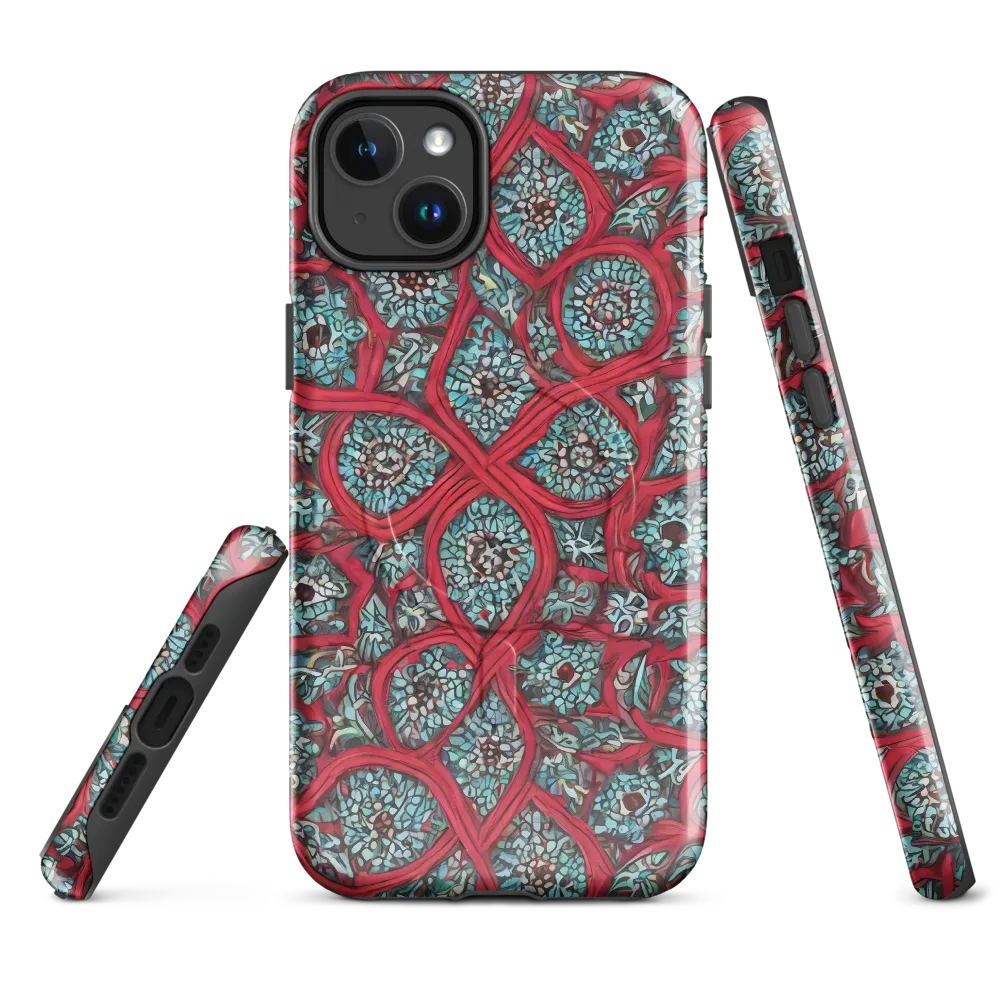 Crimson Mosaic on MagSafe Tough Case for iPhone® — Front