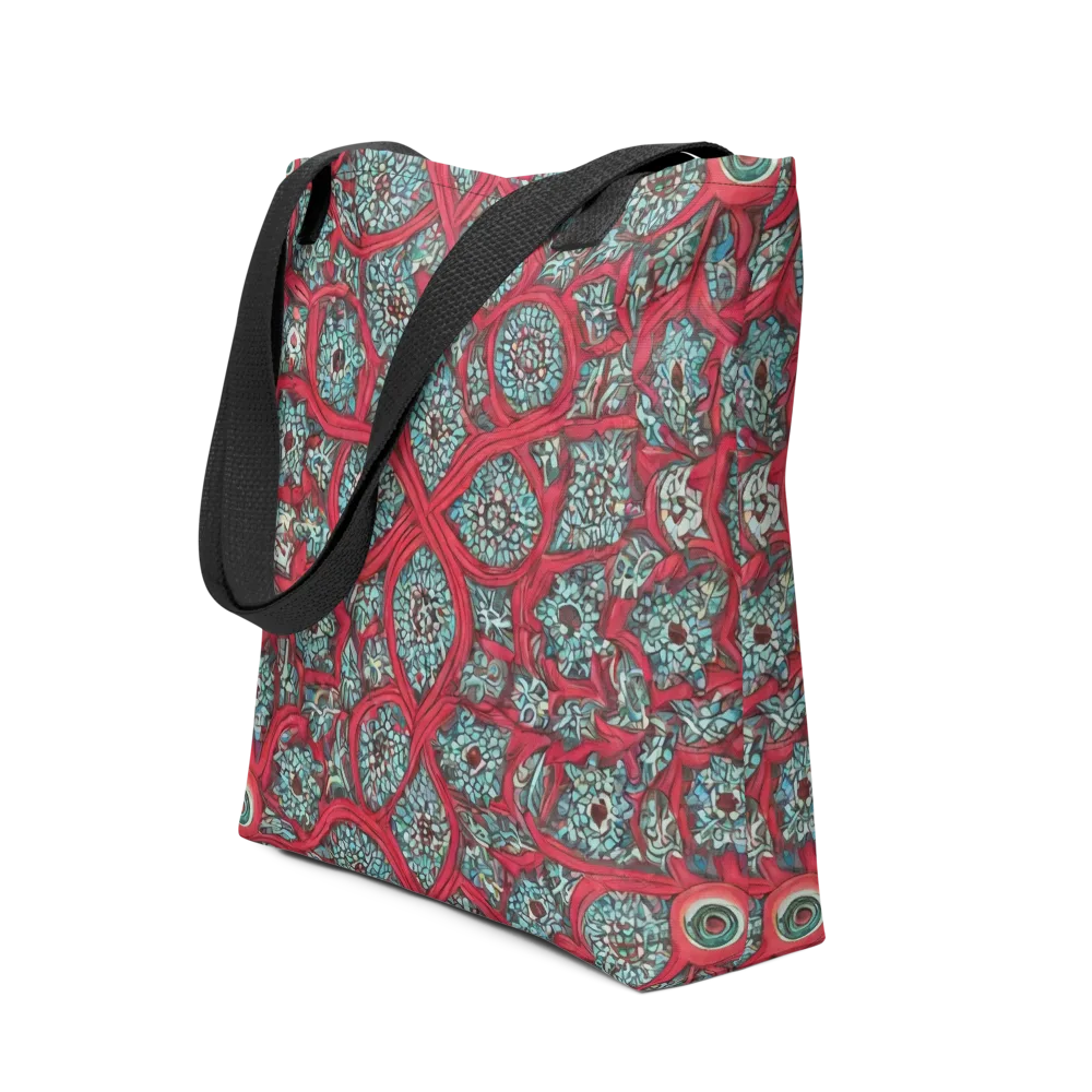 Crimson Mosaic on Tote Bag — Front