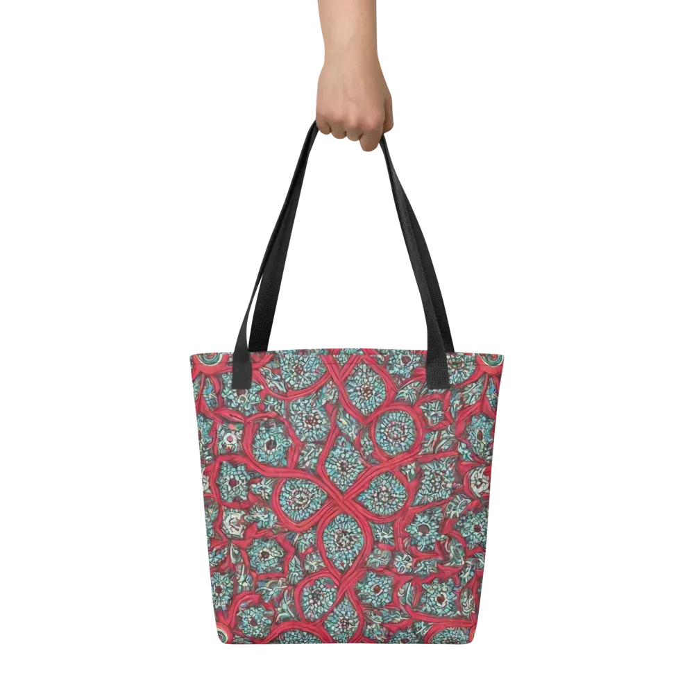 Crimson Mosaic on Tote Bag — Front