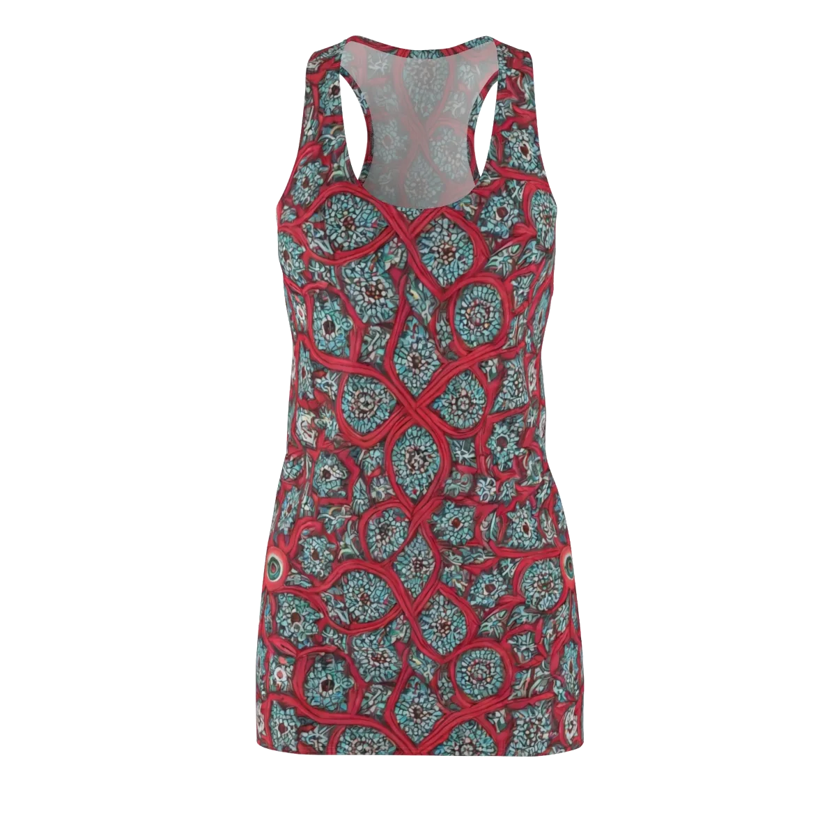 Crimson Mosaic on Racerback Dress — Front