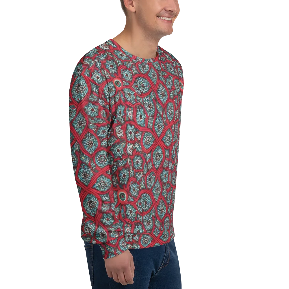 Crimson Mosaic on Sweatshirt — Right Front