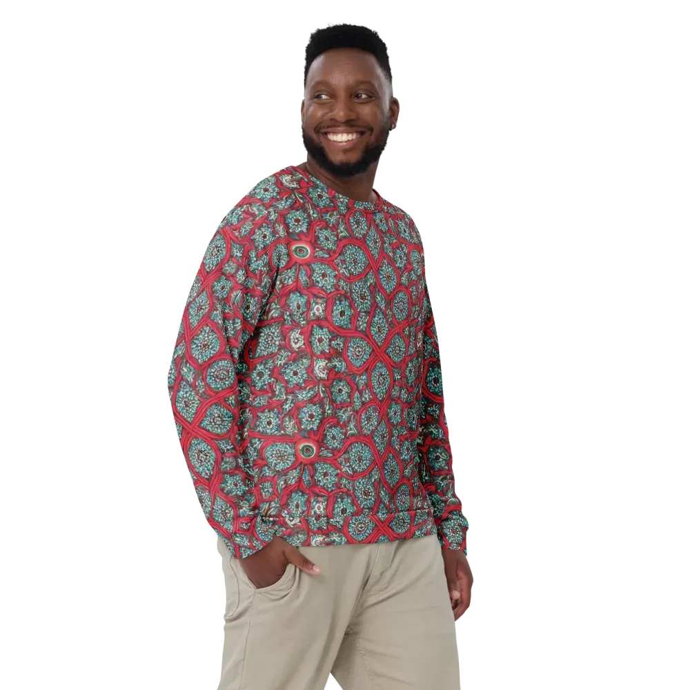 Crimson Mosaic on Sweatshirt — Front