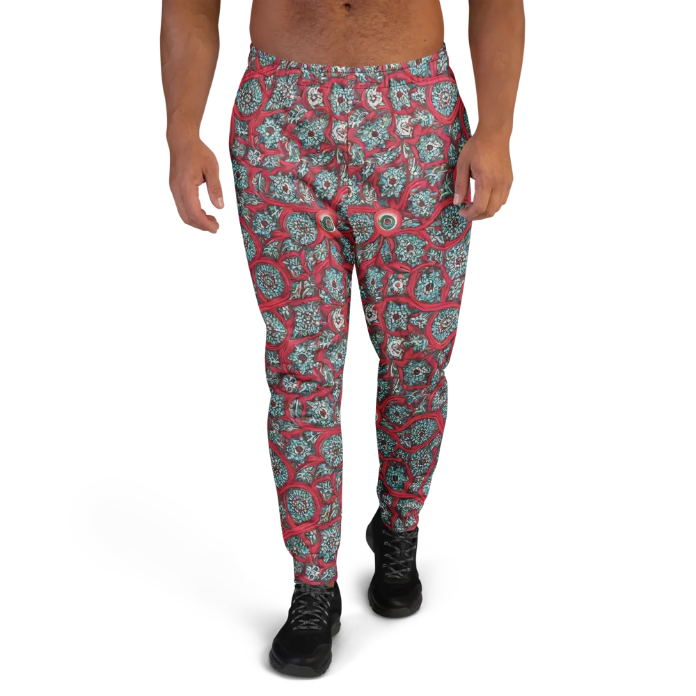 Crimson Mosaic on Men's Joggers — Front
