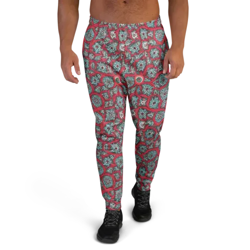 Crimson Mosaic on a Men's Joggers