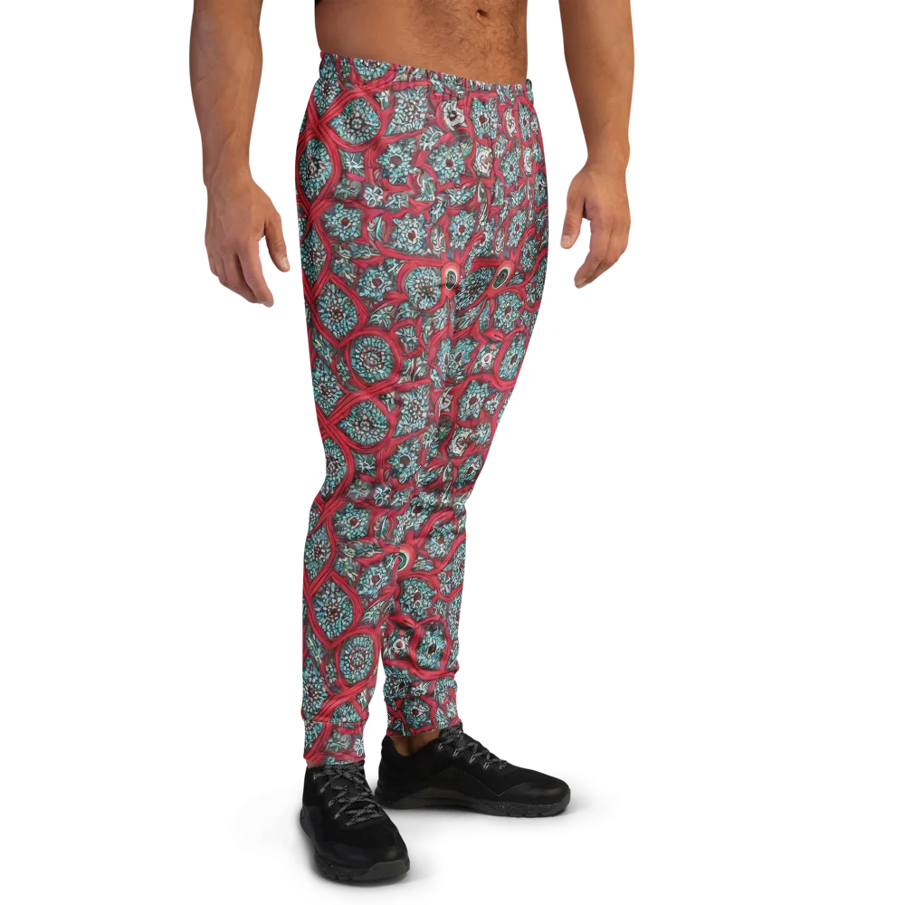 Crimson Mosaic on Men's Joggers — Right