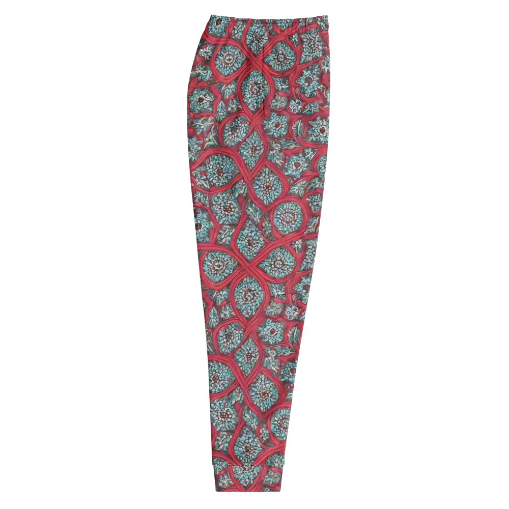 Crimson Mosaic on Men's Joggers — Right